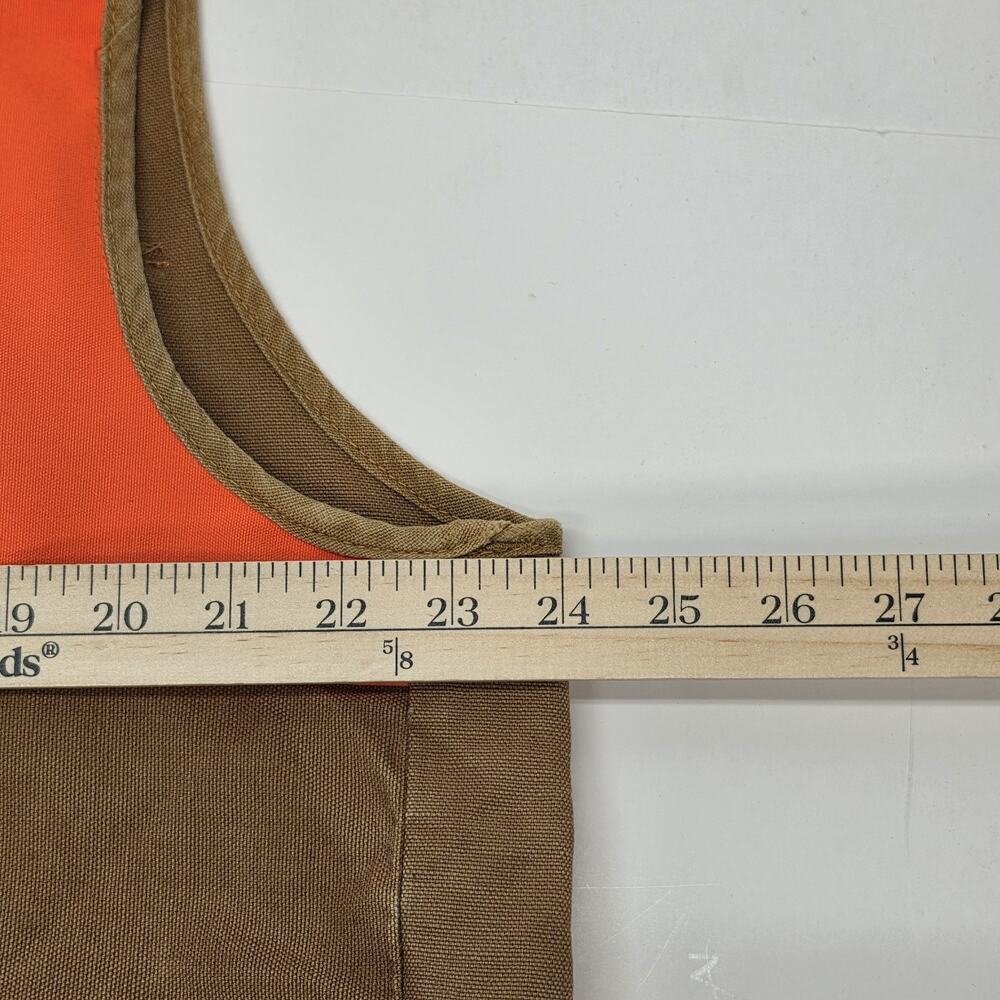 Vintage SafTBak Hunting Vest Blaze Orange Canvas Game Pockets USA - Picture 14 of 15